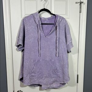 Jane and Delancey Purple Tunic Hoodie